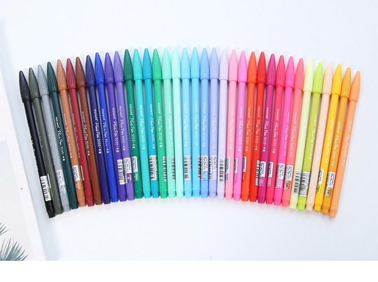 Watercolor Gel Pen Set 12 24 36 Water Color Micron Fiber Pens Writing Drawing Sketch Stationery Office School Art Supplies