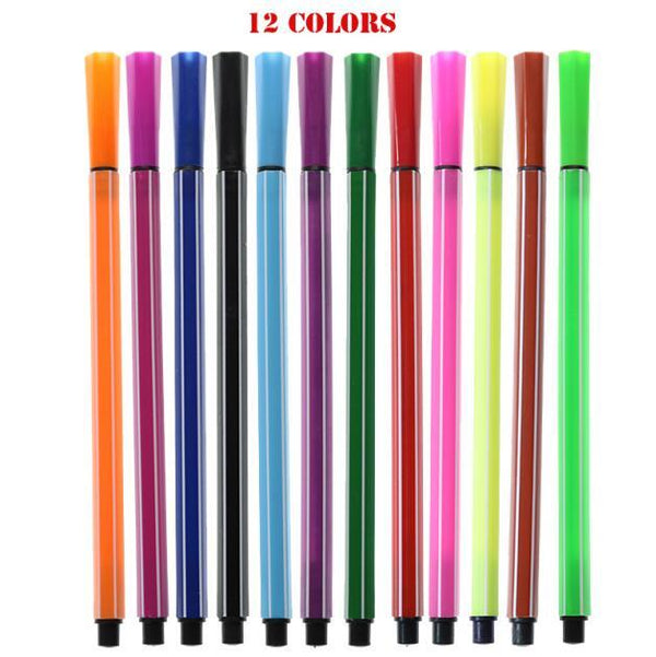 Children'S Drawing Stationery Cartoon Watercolor Pencil Set 12/18/24/36 Color Nontoxic Painting Art Graffiti Pen School Supplies