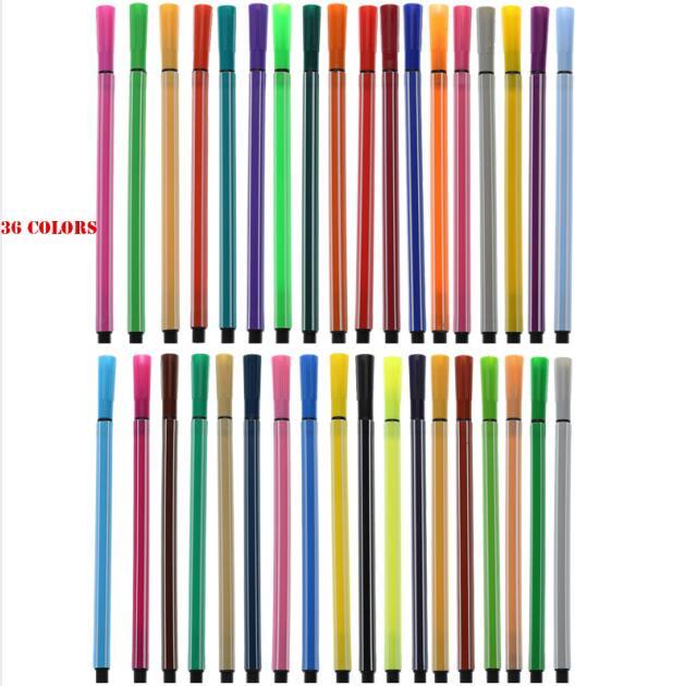 Children'S Drawing Stationery Cartoon Watercolor Pencil Set 12/18/24/36 Color Nontoxic Painting Art Graffiti Pen School Supplies