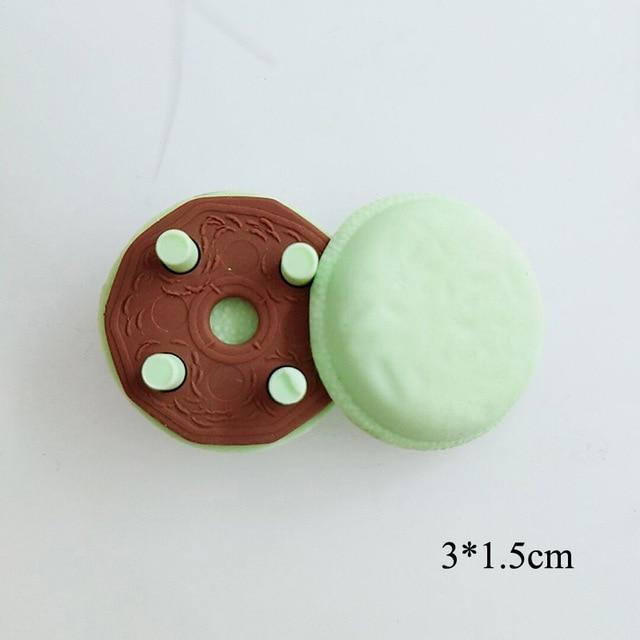 1Pc Kawaii Biscuit Eraser Cute Macaron Rubber Eraser Mini Pencil Eraser For Kids Gifts School Supplies Stationery