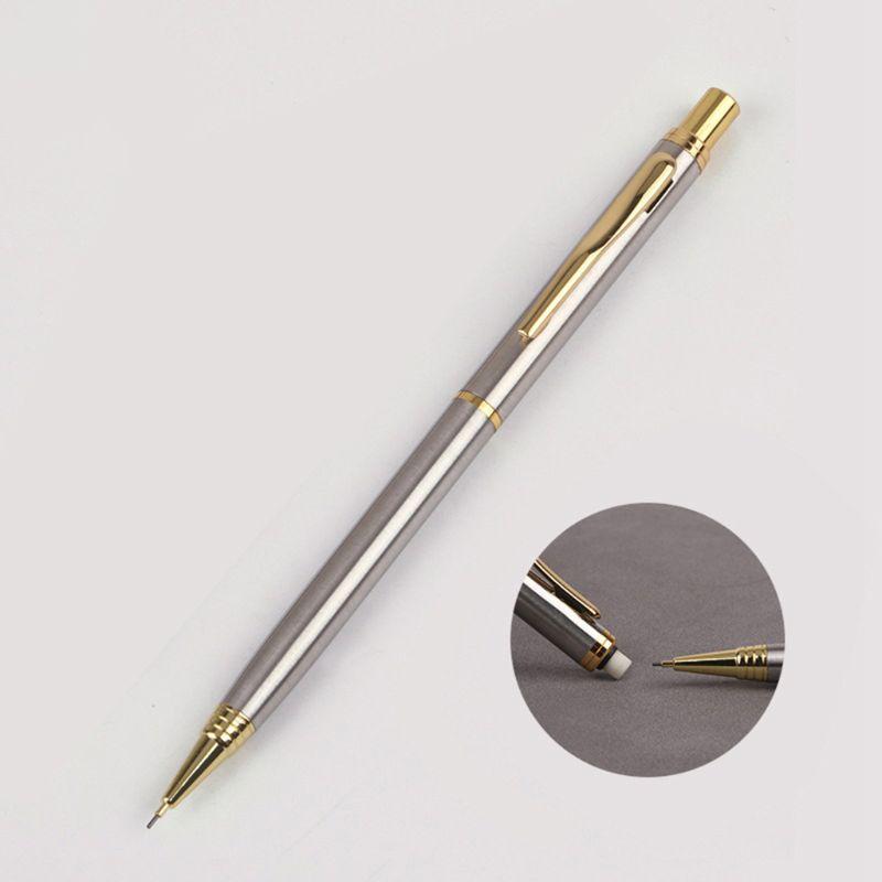 0.5mm Commercial Metal Ballpoint Pen Mechanical Pencil Automatic Pens Writing Drawing School Supplies Stationery