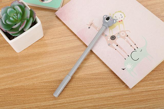 Cartoon Animal 0.5mm Black Koala Creative Gel Pens Office School Student Supplies Pen Girls Boys Pencil Writing Pen Kid Gift