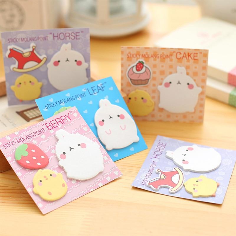 Memo Pad Sticky Notes Cartoon Animal Bookmark Stationery Label Stickers School Supplies Notepad escolar