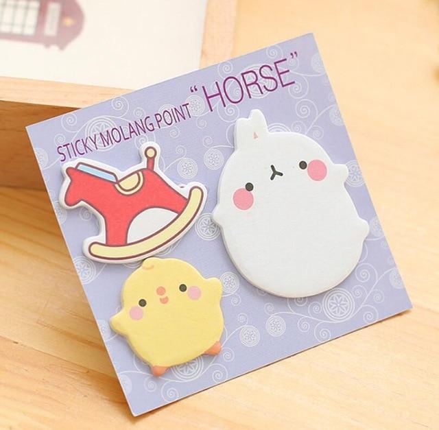 Memo Pad Sticky Notes Cartoon Animal Bookmark Stationery Label Stickers School Supplies Notepad escolar