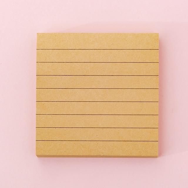 Kraft Paper Grid Tabs Sticky Notes Memo Pad Stationery Memo Pads Sheets  Notepad Stationary  Office Decoration Note Pad