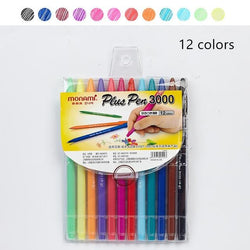 Watercolor Gel Pen Set 12 24 36 Water Color Micron Fiber Pens Writing Drawing Sketch Stationery Office School Art Supplies