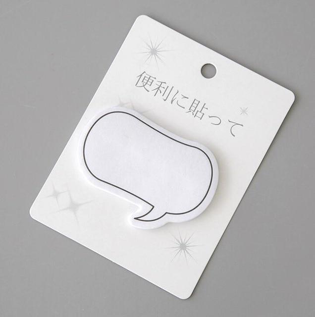 Japanese Style Minimalist Dialog Self-Adhesive Memo Pad Sticky Notes Adhesive Office Stationery and School Supplies 1PCS