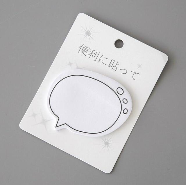 Japanese Style Minimalist Dialog Self-Adhesive Memo Pad Sticky Notes Adhesive Office Stationery and School Supplies 1PCS