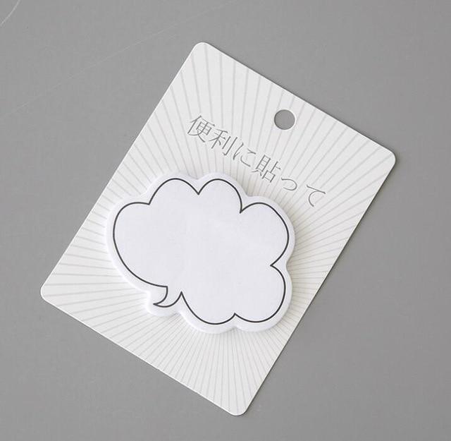 Japanese Style Minimalist Dialog Self-Adhesive Memo Pad Sticky Notes Adhesive Office Stationery and School Supplies 1PCS