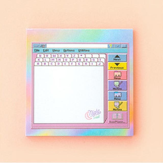 Japanese Paper Computer Planner Stickers Sticky Notes Kawaii Stationery Cute Memo Pad Notepad Office Decoration Office Supplies