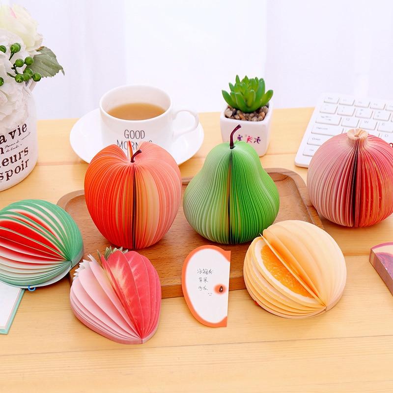 DIY fruit Sticky notes Memo pads kawaii Sticker Post Bookmark Marker Memo Sticker Paper