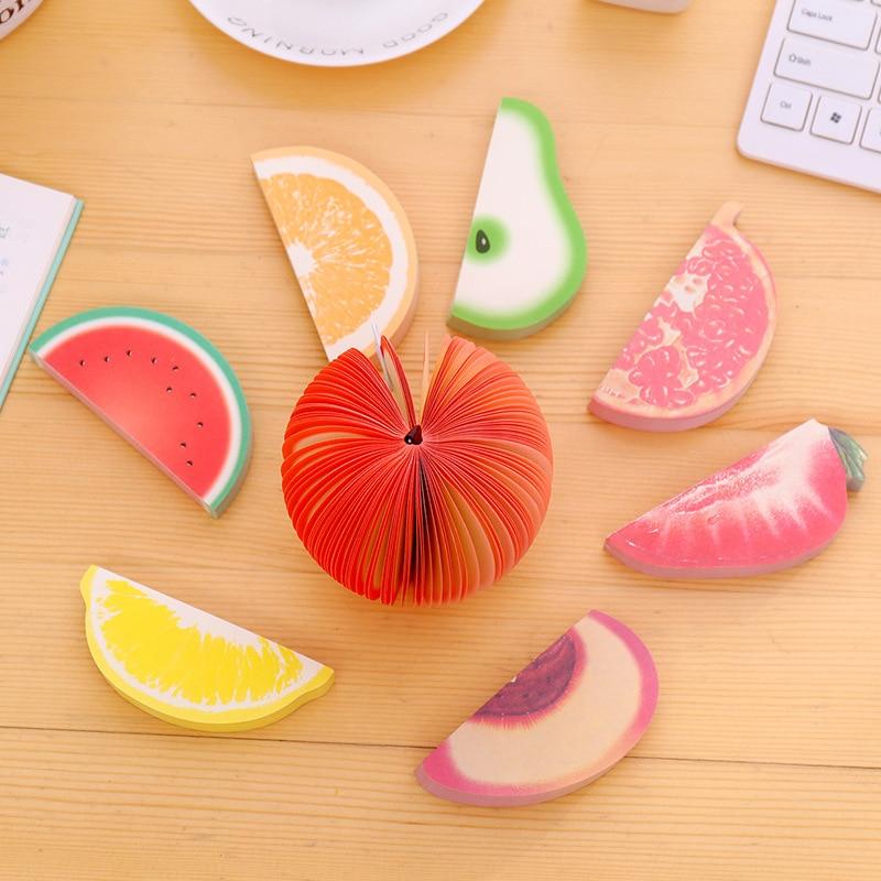 DIY fruit Sticky notes Memo pads kawaii Sticker Post Bookmark Marker Memo Sticker Paper