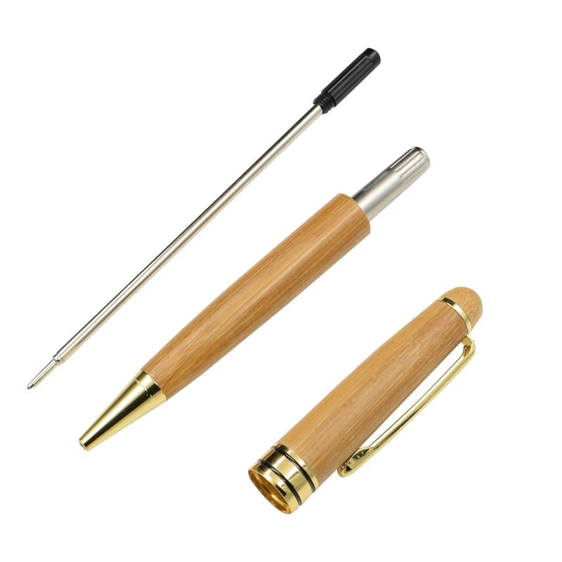 One Set Bamboo Pen With Pencil Case Gift Box 0.5 mm Black Ink Bamboo Roller Ball Pens To Write Writing Materials