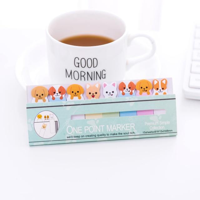 Kawaii Memo Pad Bookmarks Creative Cute Animal Sticky Notes index Posted It Planner Stationery School Supplies Paper Stickers