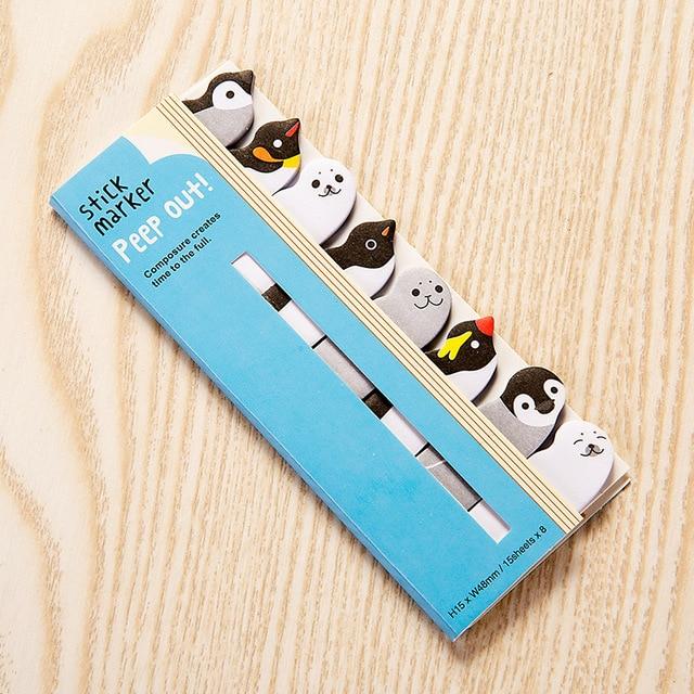 Kawaii Memo Pad Bookmarks Creative Cute Animal Sticky Notes index Posted It Planner Stationery School Supplies Paper Stickers