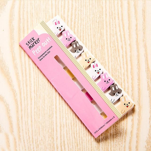 Kawaii Memo Pad Bookmarks Creative Cute Animal Sticky Notes index Posted It Planner Stationery School Supplies Paper Stickers