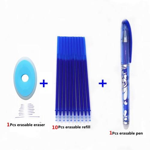 Erasable Pen Set 0.5mm Blue Black Color Ink Writing Gel Pens Washable handle for School Office Stationery Supplies