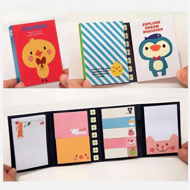 Memo Pad Cartoon Cute Unicorn Sticky Notes Multi Folding Writing Pads Label Stationery School Supply