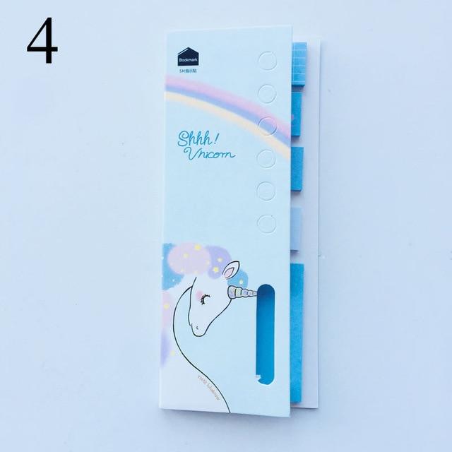 Memo Pad Cartoon Cute Unicorn Sticky Notes Multi Folding Writing Pads Label Stationery School Supply