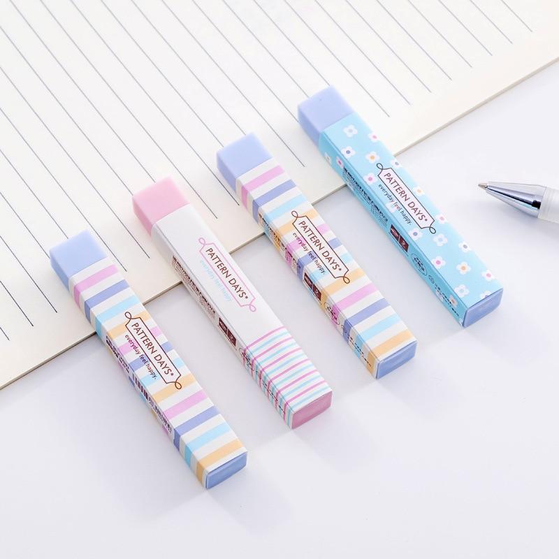 1PCS New Creative Stationery Supplies Kawaii Cartoon Pencil Erasers for Office School Kids Prize Writing Drawing Student