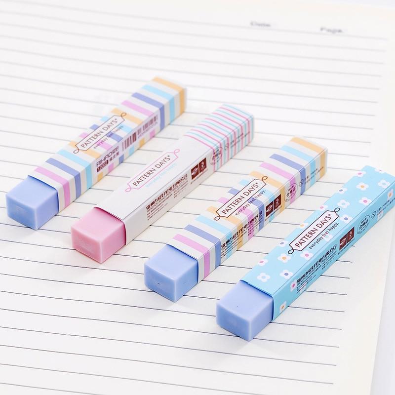 1PCS New Creative Stationery Supplies Kawaii Cartoon Pencil Erasers for Office School Kids Prize Writing Drawing Student