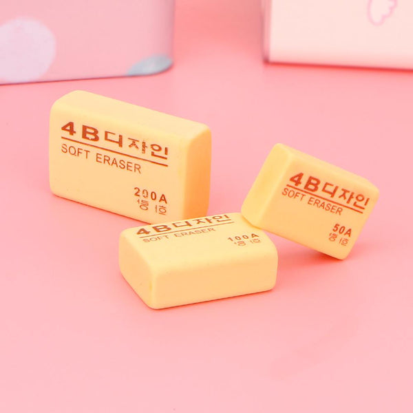 5pcs / Lot High Quality 4B Eraser for Drawing Cute Pencil Rubber Erasers For Children's Stationery School Supplies