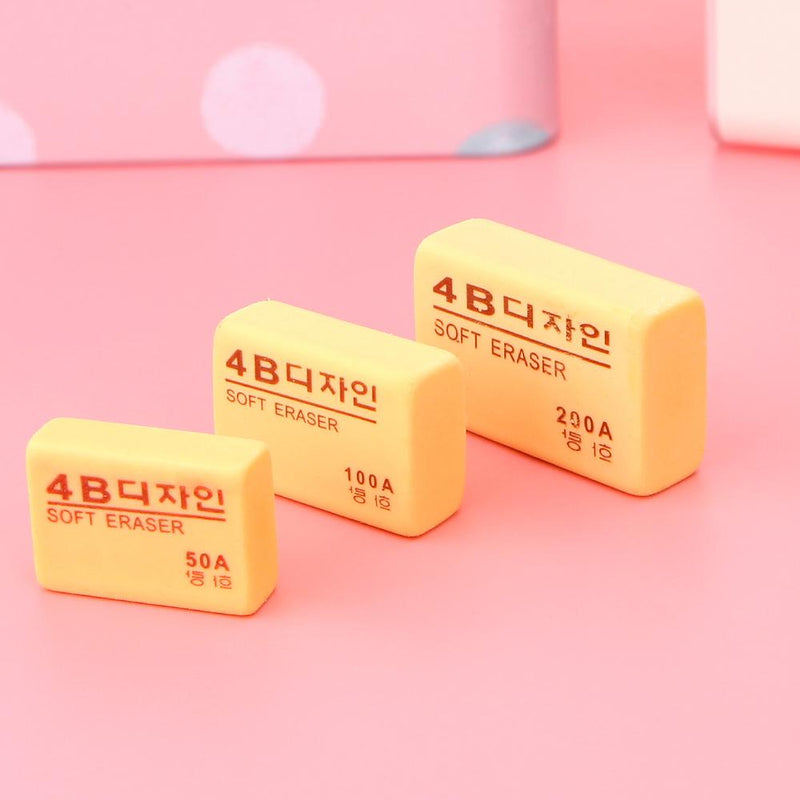 5pcs / Lot High Quality 4B Eraser for Drawing Cute Pencil Rubber Erasers For Children's Stationery School Supplies