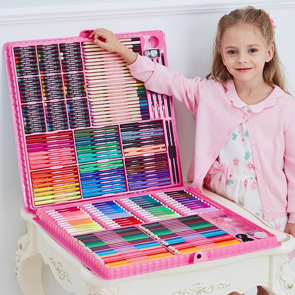 168/288pcs Art Set Painting Watercolor Drawing Tools Art Marker Brush Pen Supplies Kids For Gift Box Office Stationery