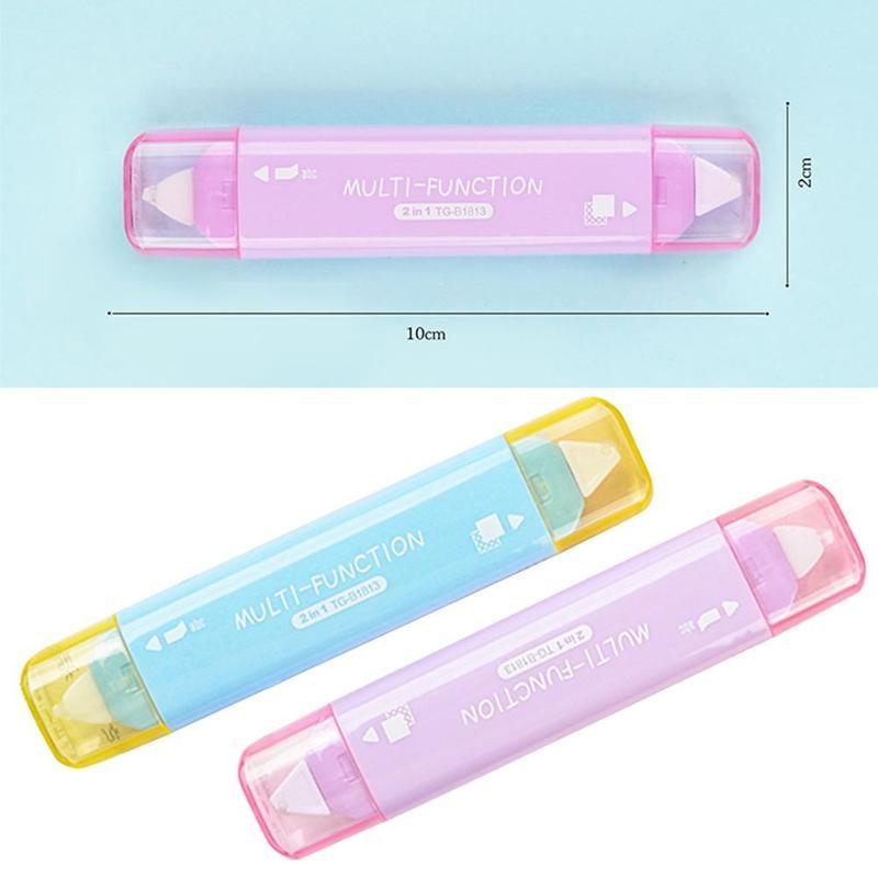 Two In One Mini Double Head Correction Tape Adhesive Tape Punctiform Adhesive Glue Learning Stationery Kawaii Correction Tape